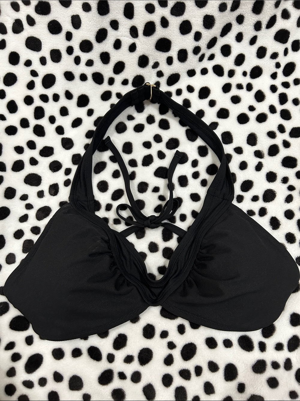 Shade & Shore Black Halter Bikini Top